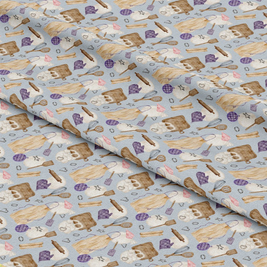 Watercolor Baking Pattern 9 Quilting Cotton Fabric