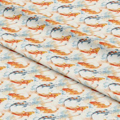 Watercolor Fish Pattern 14 Quilting Cotton Fabric