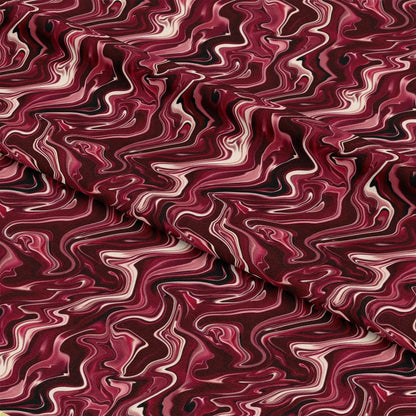 Burgundy Abstract Pattern 14 Quilting Cotton Fabric