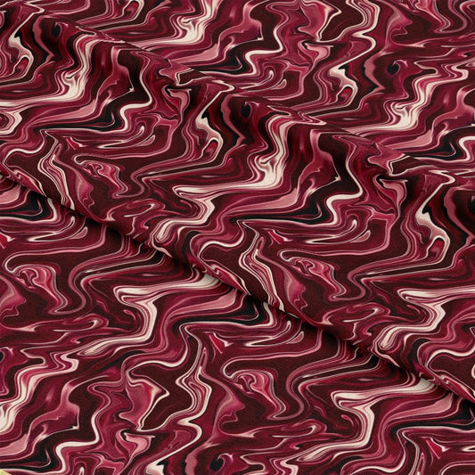 Burgundy Abstract Pattern 14 Quilting Cotton Fabric