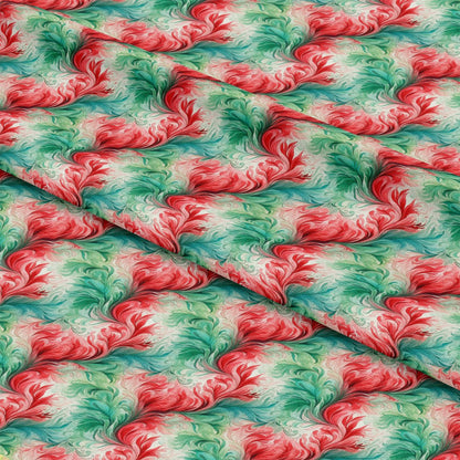 Watercolor Christmas Swirls Pattern 10 Quilting Cotton Fabric