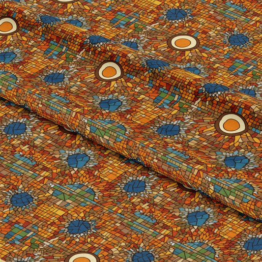 Mosaic Art Pattern 23 Quilting Cotton Fabric
