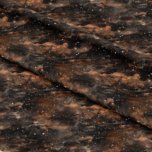 Brown Painted Galaxy Pattern 14 Quilting Cotton Fabric