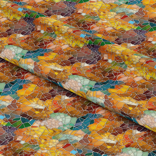 Mosaic Art Pattern 10 Quilting Cotton Fabric