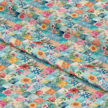 Spring Patchwork Pattern 6 Quilting Cotton Fabric