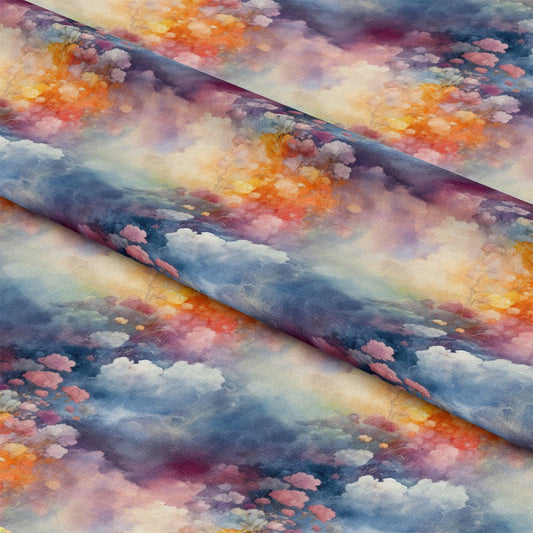 Colorful Clouds Pattern 4 Quilting Cotton Fabric