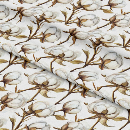 Raw White Cotton Pattern 4 Quilting Cotton Fabric
