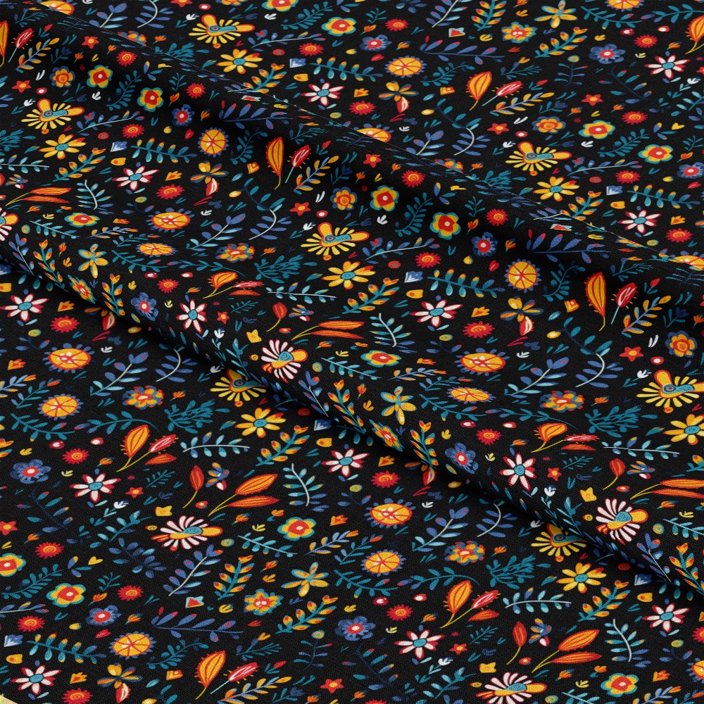 Mexican Floral Fiesta Pattern 8 Quilting Cotton Fabric