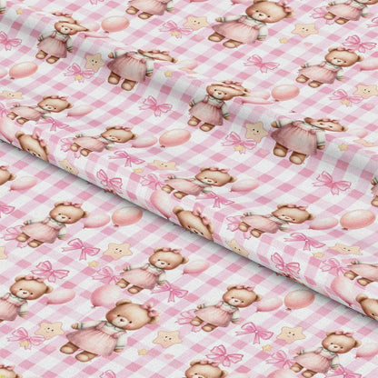Pink Baby Teddy Bears Pattern 10 Quilting Cotton Fabric