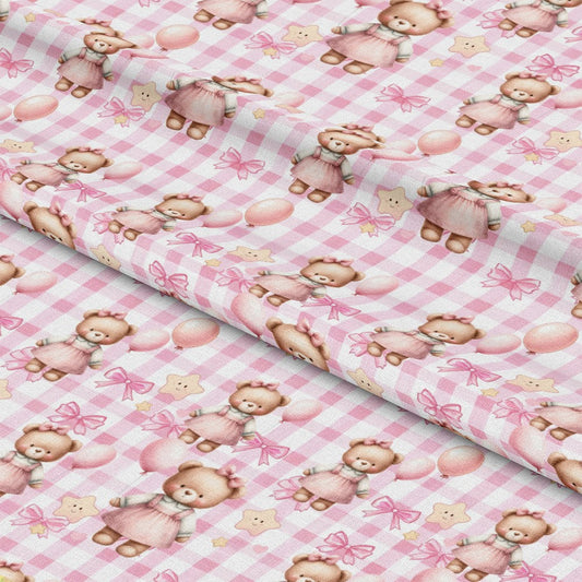 Pink Baby Teddy Bears Pattern 10 Quilting Cotton Fabric