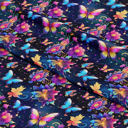 Fantasy Butterflies Pattern 33 Quilting Cotton Fabric