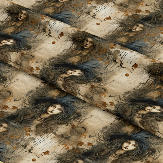Witchy Halloween Pattern 9 Quilting Cotton Fabric