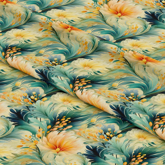 Tropical Autumn Pattern 3 Quilting Cotton Fabric