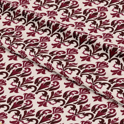 Burgundy Abstract Pattern 16 Quilting Cotton Fabric