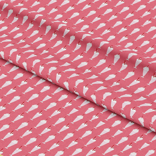 50s Black and Red Diner Pattern 12 Quilting Cotton Fabric