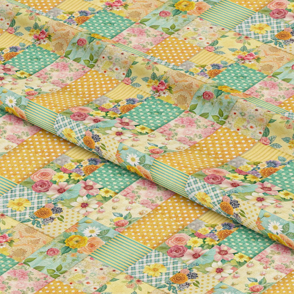 Spring Patchwork Pattern 29 Quilting Cotton Fabric