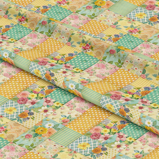 Spring Patchwork Pattern 29 Quilting Cotton Fabric