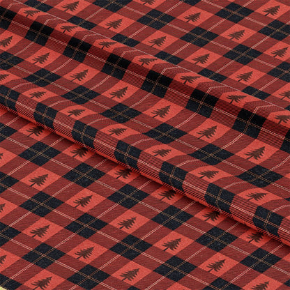 Classic Red and Black Buffalo Plaid Pattern 5 Quilting Cotton Fabric