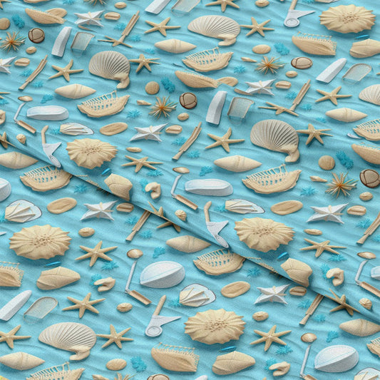 Beach Life Pattern 11 Quilting Cotton Fabric