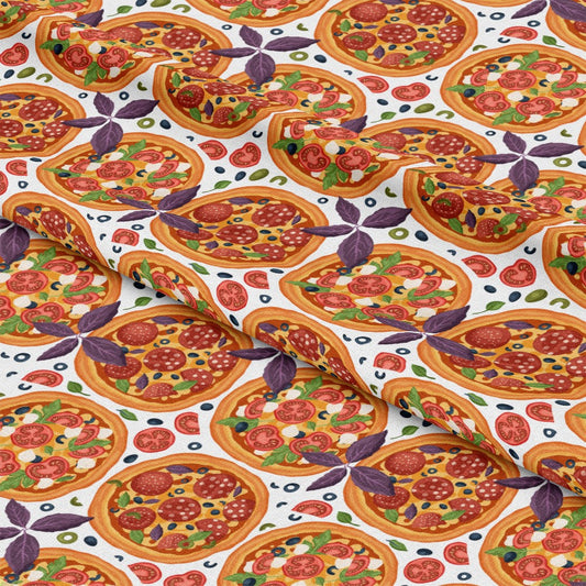 Pizza Pattern 7 Quilting Cotton Fabric