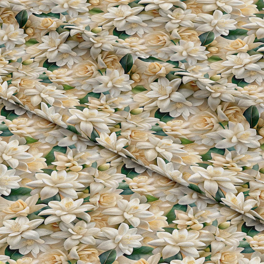 Realistic Flowers Pattern 21 Quilting Cotton Fabric