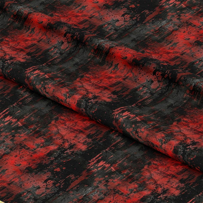 Red and Black Grunge Pattern 1 Quilting Cotton Fabric
