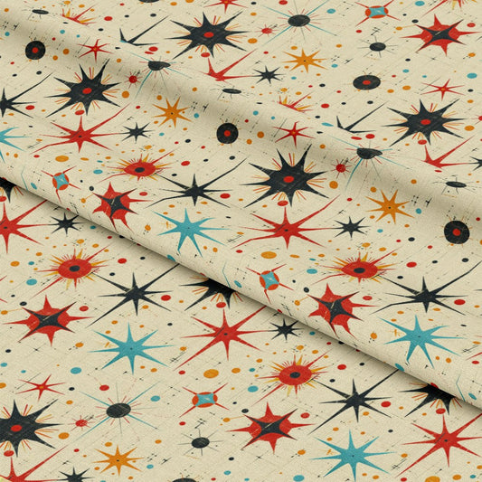 Retro Starburst Pattern 19 Quilting Cotton Fabric