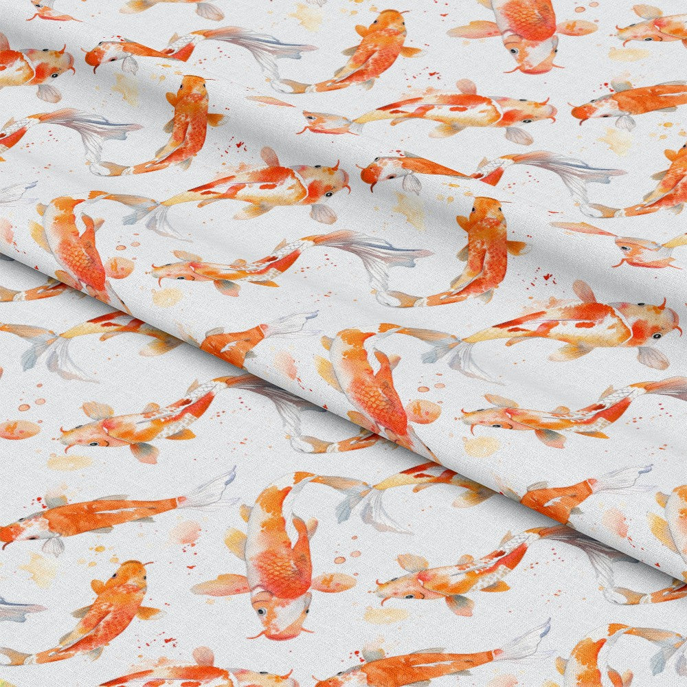 Watercolor Fish Pattern 11 Quilting Cotton Fabric