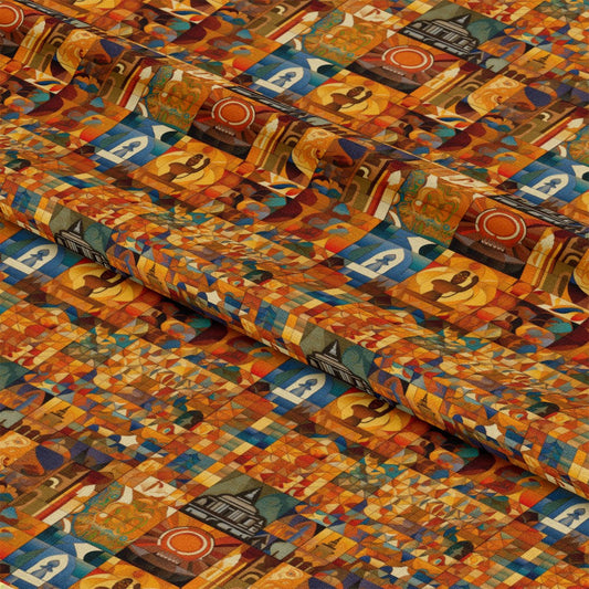 Mosaic Art Pattern 16 Quilting Cotton Fabric