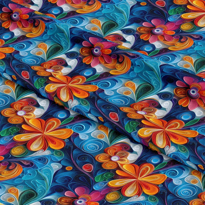 Abstract Paper Quilling Pattern 5 Quilting Cotton Fabric