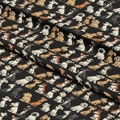 Cartoon Mixed Dogs Pattern 1 Quilting Cotton Fabric