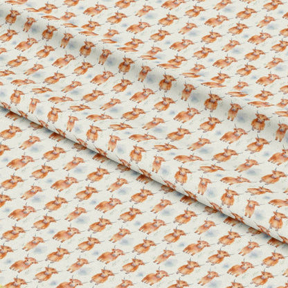Funky Highland Cows Pattern 5 Quilting Cotton Fabric