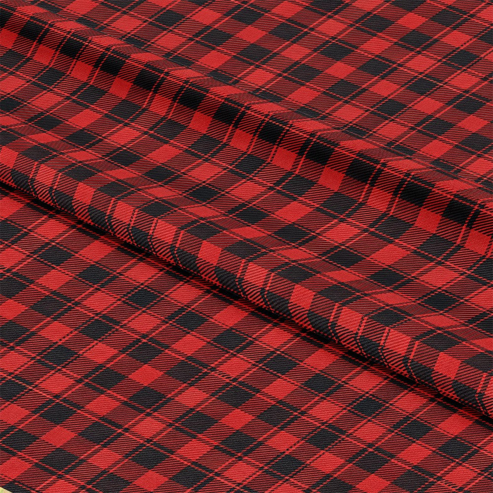 Classic Red and Black Buffalo Plaid Pattern 3 Quilting Cotton Fabric