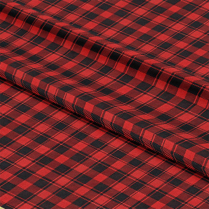 Classic Red and Black Buffalo Plaid Pattern 3 Quilting Cotton Fabric