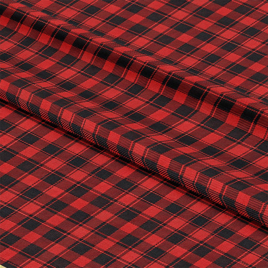 Classic Red and Black Buffalo Plaid Pattern 3 Quilting Cotton Fabric