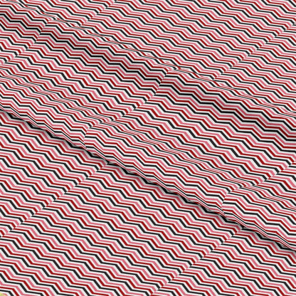 50s Black and Red Diner Pattern 1 Quilting Cotton Fabric