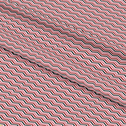 50s Black and Red Diner Pattern 1 Quilting Cotton Fabric
