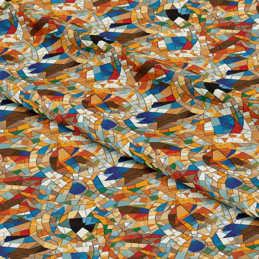 Mosaic Art Pattern 18 Quilting Cotton Fabric