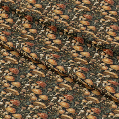 Retro Mushroom Botanical Pattern 5 Quilting Cotton Fabric