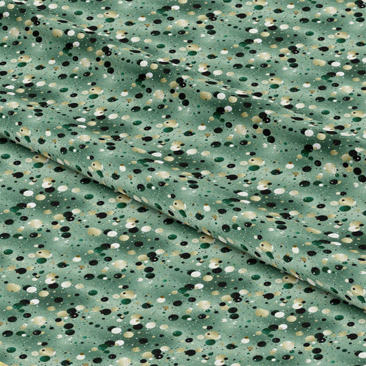 Green Confetti Pattern 4 Quilting Cotton Fabric