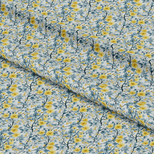 Blue Jay Florals Pattern 2 Quilting Cotton Fabric
