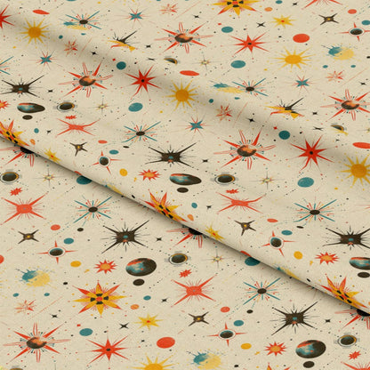 Retro Starburst Pattern 23 Quilting Cotton Fabric