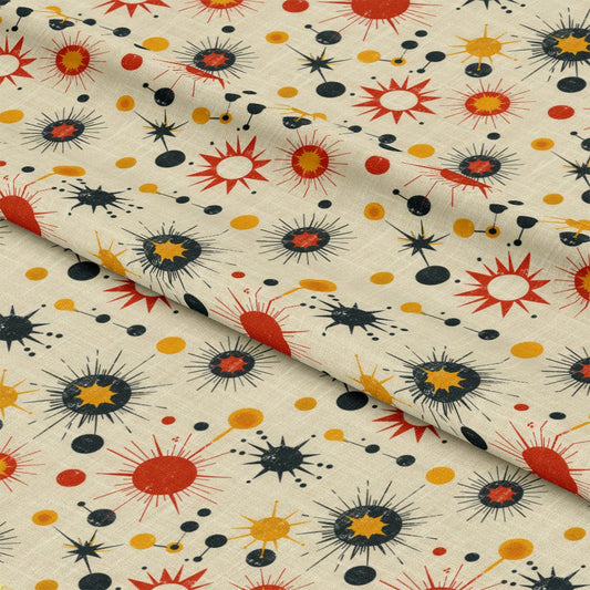 Retro Starburst Pattern 3 Quilting Cotton Fabric