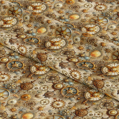 Steampunk Old Maps Pattern 4 Quilting Cotton Fabric