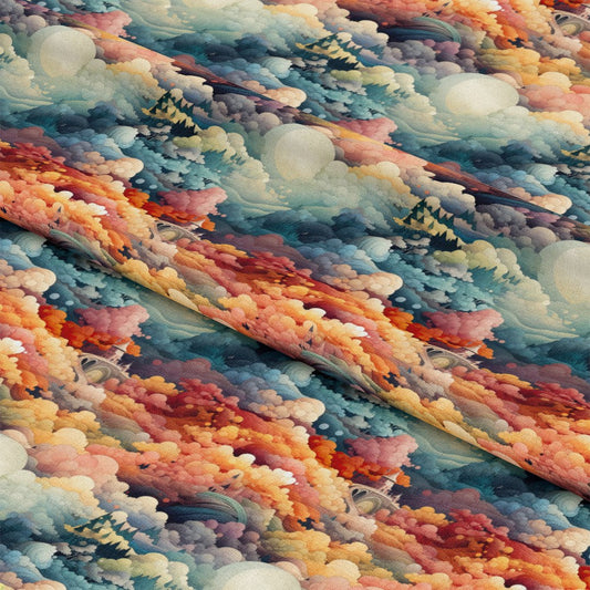 Colorful Clouds Pattern 7 Quilting Cotton Fabric