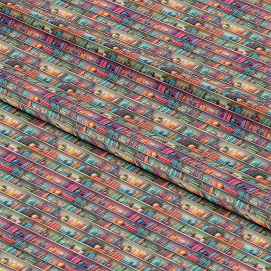 Bookshelf Pattern 6 Quilting Cotton Fabric