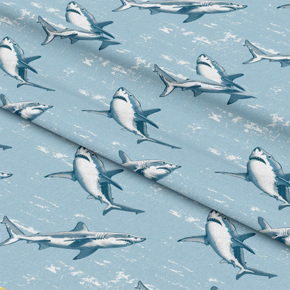 Sharks Circling Pattern 1 Quilting Cotton Fabric