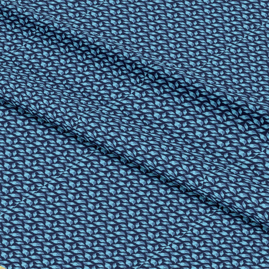 Navy Nautical Sea Pattern 13 Quilting Cotton Fabric