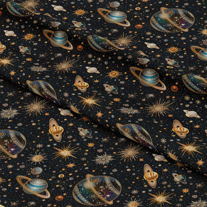 Planets and Stars Pattern 5 Quilting Cotton Fabric