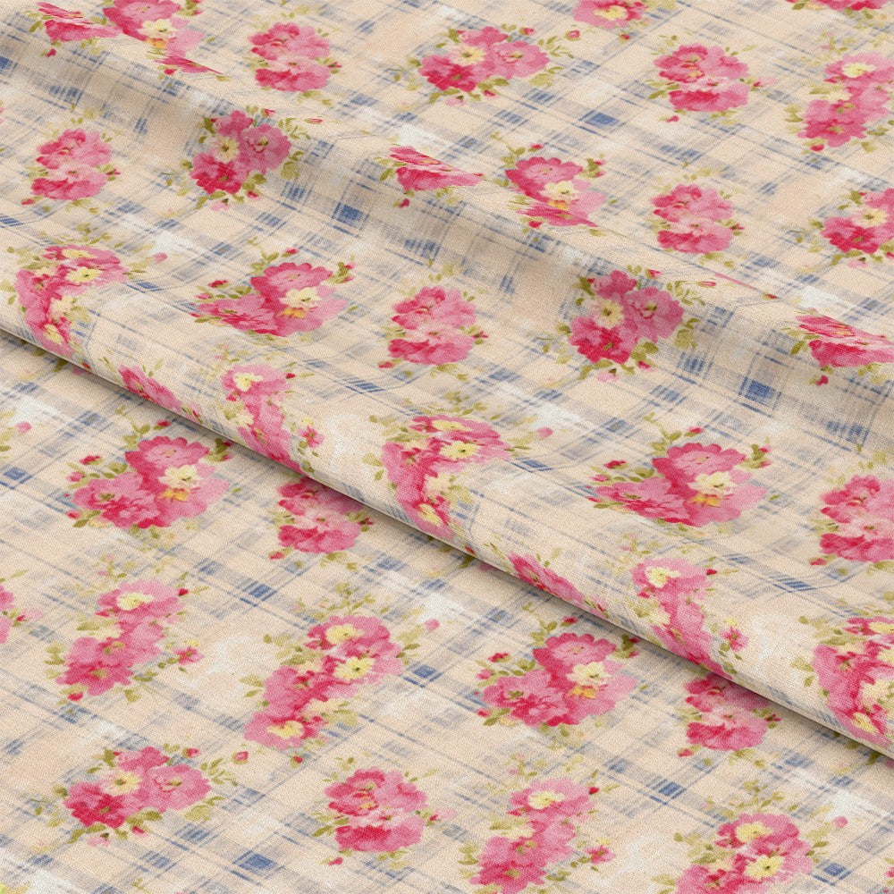 Country Girl Plaid Pattern 4 Quilting Cotton Fabric